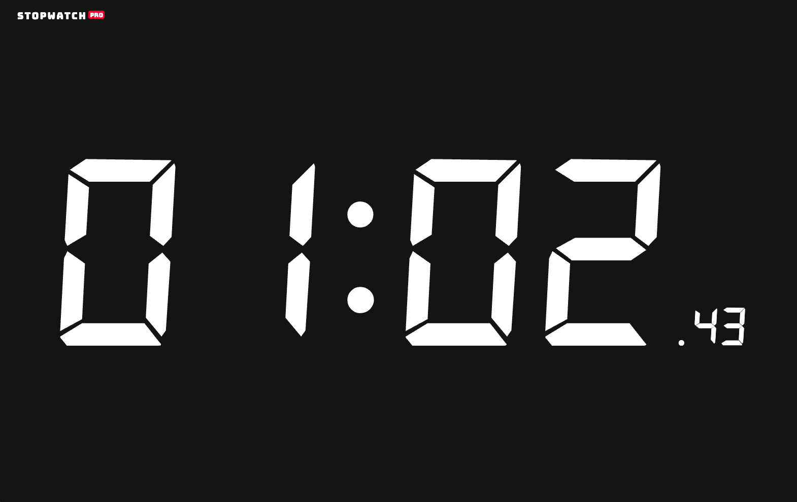 Minimalist stopwatch preview
